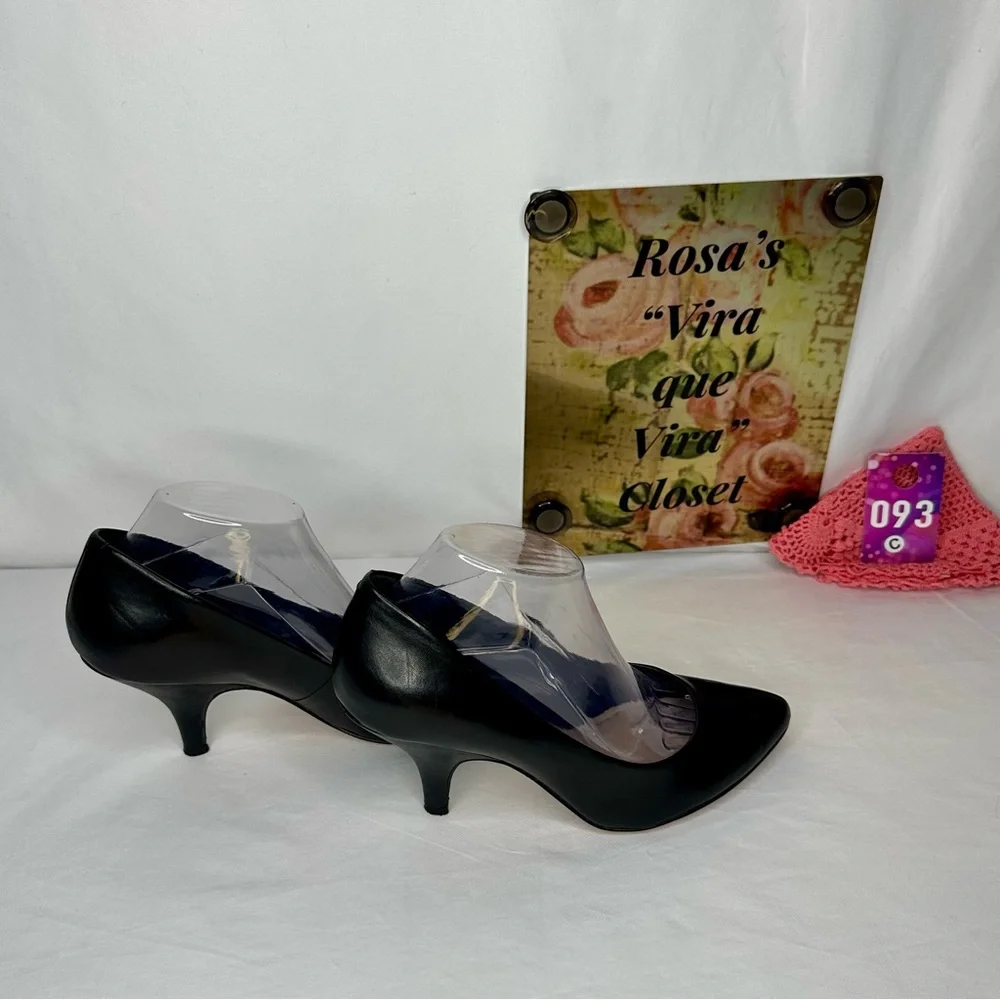 Vince Camuto Black Women's Pumps Mid Heels Size 9 - Picture 4 of 16
